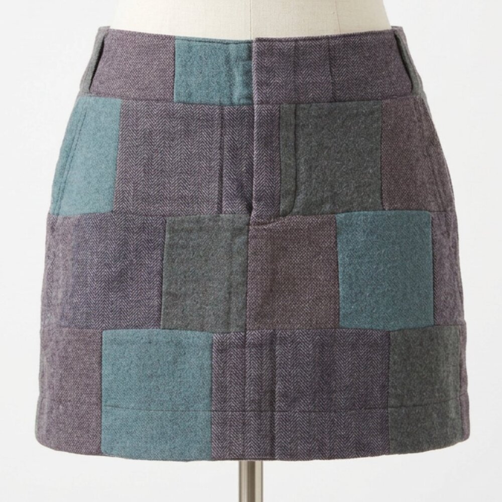 American Eagle Brown  Plaid Mini Skirt 10 Preppy Schoolgirl Dark Academia Y2K - Picture 3 of 16